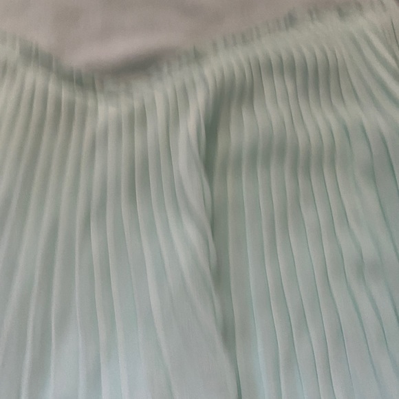 Topshop Green pleated mesh shirt NWOT - Picture 9 of 10